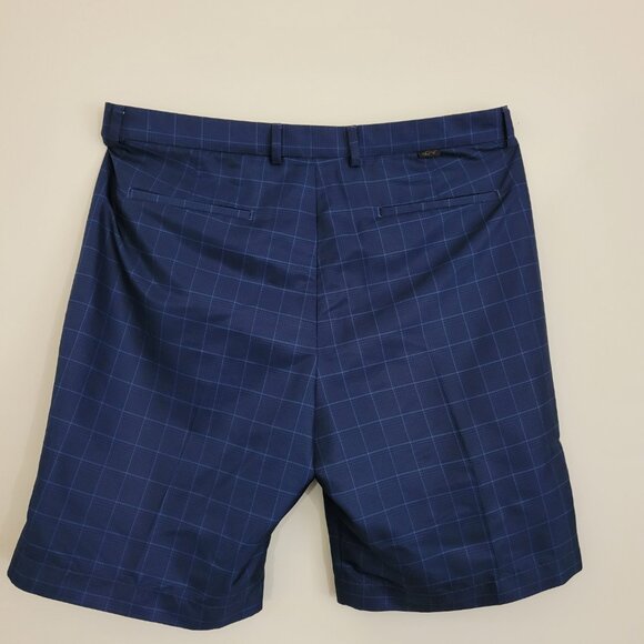 Greg Norman Collection Blue Plaid Men's Hybrid Shorts - Picture 12 of 15